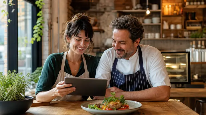 Illustrative independent hospitality business creating social content