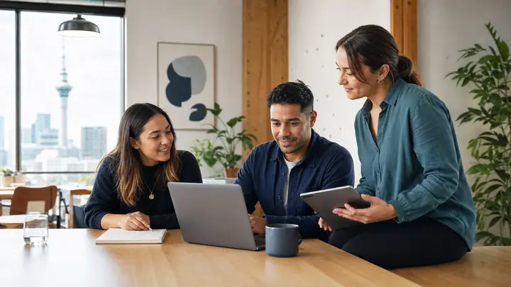 Illustrative technology and business-services team